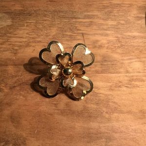 Golden Flower Fashion Brooch